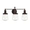 Designers Fountain Taylor 22.75in 3-Light Satin Bronze Industrial Indoor Vanity Light with Clear Glass Shades 69503-SB - alternate 1